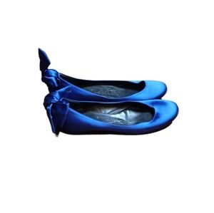Tibi Balletcore Blue Ballet Satin Flats Size 9